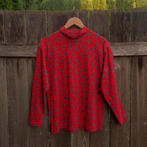 Classic 100% Cotton 90s Paisley Turtleneck